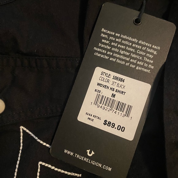 Men’s True Religion Button Up - Picture 3 of 3